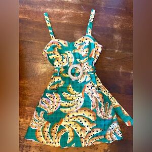 Farm Rio Banana Foliage Dress